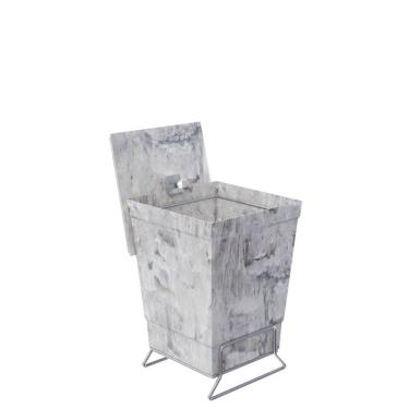 Imagem de Lixeira Para Banheiro De Plástico Com Suporte Apoio - Stolf Mármore Branco