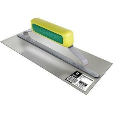 Imagem de Desempenadeira Aco Inox Galo 12 X29Cm Cabo Fechado Verde/Amarela - 306