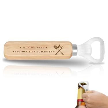 Imagem de Presentes de aniversário para irmão - from Sister abridor de garrafas de madeira engraçado Dia dos Pais, Natal, aniversário, Ação de Graças, ideias para cunhados homens de Sister Best Brother Ever