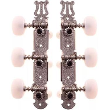 Imagem de Tarraxa violao rozini ra214npg violao p.grosso nylon cromado b. claro