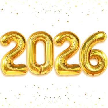 Imagem de Balões de ouro grandes 2022, balões dourados de 101 cm - 2022 | artigos de festa de ano novo 2022 | decorações de feliz ano novo 2022, decorações de NYE 2022 | números de balões dourados 2022, decorações de véspera de ano novo