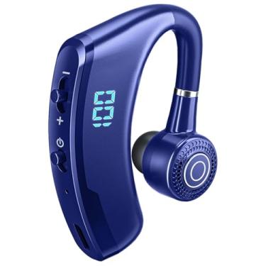 Imagem de Fone de ouvido V9S Business Bluetooth 5.2 único, fone de ouvido sem fio, azul, IPX5 impermeável, 32 Ohm, redução de ruído, 20Hz-20KHz, 85dB/mW, tela LED, com estojo de carregamento
