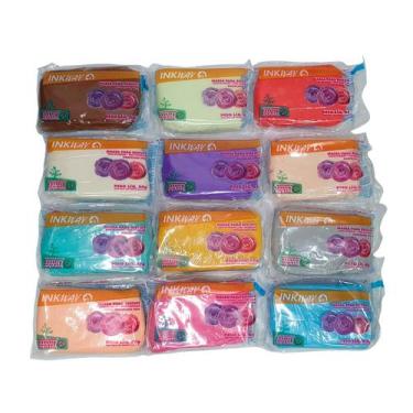 Imagem de Massa para Biscuit Inkway Kit 12 Cores 85g Cada Não Tóxico, Sortido