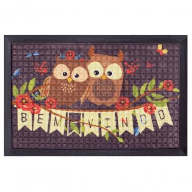 Imagem de Capacho Fenice Estampado Coruja Marrom 59x39cm - Uzoo Tapete Fenice Estampado 59x39cm C...