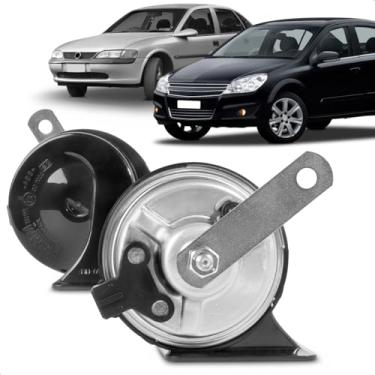 Imagem de Par Buzina Automotiva Fiamm Vectra 1994 A 2011 Grave E Agudo 12V Conector Jpt