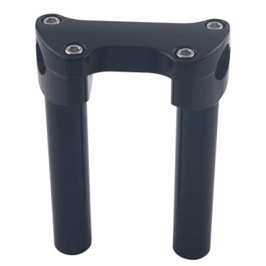 Imagem de FINMOKAL Kit de braçadeira superior para guidão de 16,5 cm de altura, preto compatível com Harley Touring Dyna Softail Sportster (altura de subida: 16,5 cm; para guidão de 2,5 cm)