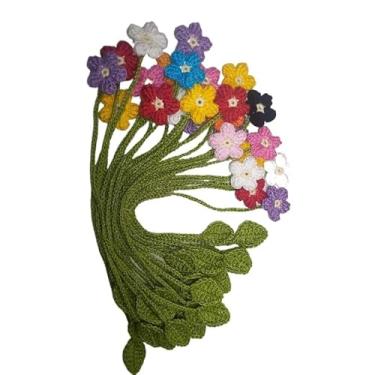 Imagem de Marca Pagina para Livros, Marca Páginas Flor artesanal Crochê Kit(Kit com 5 unidades)