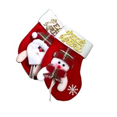 Imagem de Conjunto de botas decorativas de Natal e meias do Papai Noel (2/4/6 pares), para decoração festiva (Kit com 4pcs)