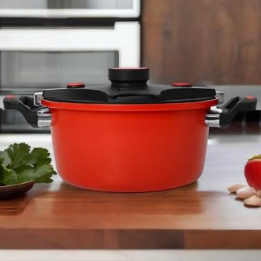 Imagem de Panela De Pressão 6L De Indução Em Alumínio Cerâmico Com Fechamento Externo