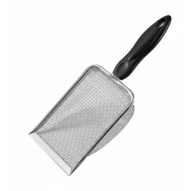 Imagem de Peneira Multiuso de Malha Fina, Coador em Aço Inoxidável com Cabo Preto, Utensílio de Cozinha para Frituras, Macarrão, Legumes e Jardinagem, Tela Quadrada