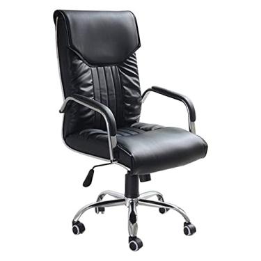 Imagem de Cadeira de escritório ergonômica cadeira de computador cadeira de escritório cadeira de escritório cadeira giratória cadeira de jogo apoio de braço cadeira de jogo com encosto alto (cor: preto