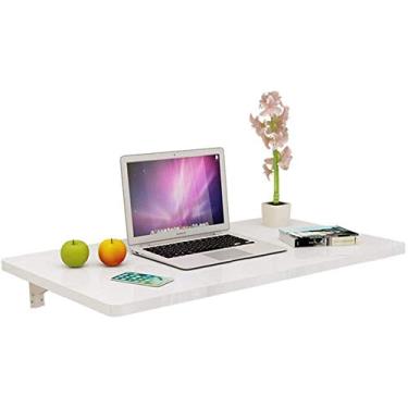 Imagem de Mesa dobrável de parede, mesa de jantar com folhas suspensas, mesa dobrável simples flutuante, mesa suspensa para estudo, quarto, banheiro ou varanda, 80 x 40 cm