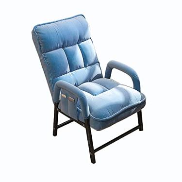 Imagem de Poltrona reclinável moderna com encosto ajustável com apoio para os pés para sala de estar e quarto, poltrona reclinável para casa e lazer