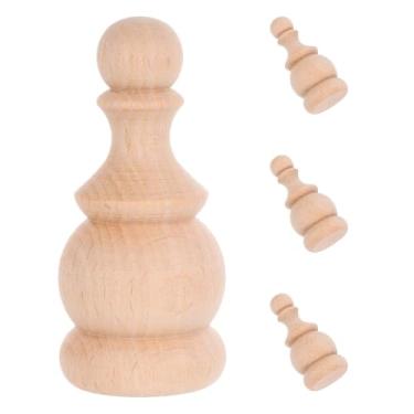 Imagem de Healifty 4 peças de acabamento de poste de cama: topos de moldura de cama de madeira vintage - pequeno projeto faça você mesmo peças de extremidades para varões de cortina bandeiras estacas de jardim