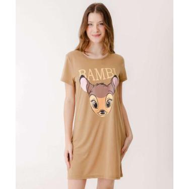 Imagem de Camisola Estampa Bambi Manga Curta Disney-44002, Bege, M