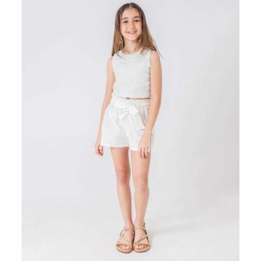 Imagem de Short Infantil Clochard Marisa Tam 10 a 16 Off White-70213, Off white,