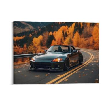 Imagem de HouLaiZhe Jdm Sports S2000 pôsteres de outono lona estética decoração de quarto pintura de parede impressões de sala de galeria decoração de parede para quarto sala de estar escritório 18 x 24