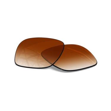 Imagem de SmartVLT Lentes masculinas de substituição degradê marrom para óculos de sol Oakley Sliver OO9262/prata dobrável/prata com ajuste asiático