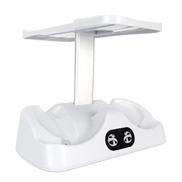 Imagem de KIMISS Base de Carregamento de Controlador para VR2 - Carregador Duplo Com Suporte para Fone de Ouvido VR e Indicador LED | Fecho Magnético e Cabo Tipo C | Branco