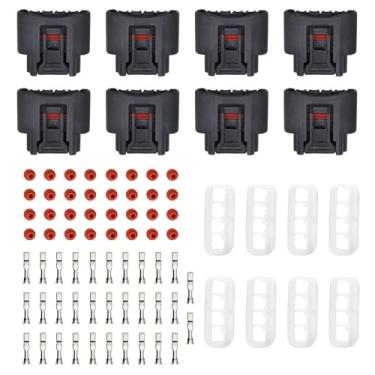 Imagem de FZJDSD 8 Pcs Ignition Coil 4 Pin Plug Connector waterproof black socket Fit for Toyota Fit for Lexus Fit for Chevrolet Prizm Fit for Pontiac Vibe 2000-2010 Replace 90980-11885 7283-7449
