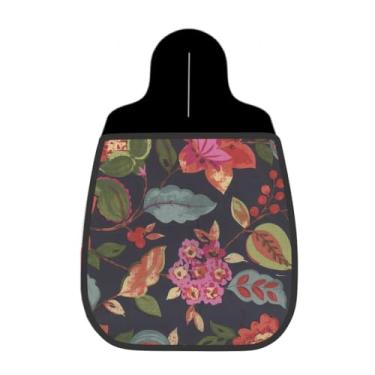 Imagem de Lixeira De Carro Organizador Lixinhocar Folhagem Ramo Floral Escuro