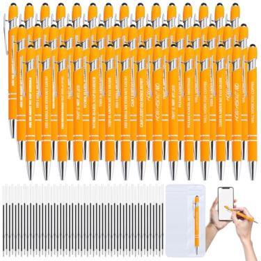 Imagem de 150 canetas sarcásticas engraçadas - conjunto de 50 canetas esferográficas com refis e bolsas, caneta divertida com frases sarcásticas, ponta stylus - caneta desmotivacional para adultos, colega de