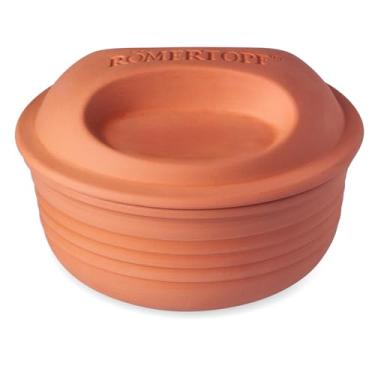 Imagem de Torrador de argila Römertopf 15005 | Forno holandês antiaderente | Panela de argila saudável | Assadeira de argila | Recipiente de cozinha versátil - 2,1 litros (2 litros) 2-4 pessoas