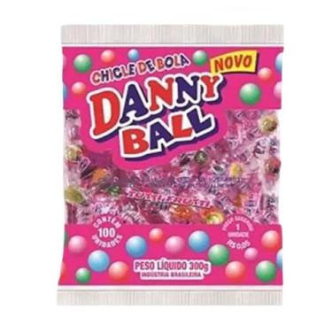 Imagem de Chiclete danny ball pacote 300 g com 100 - Ind e Com de Doces Santa F 
