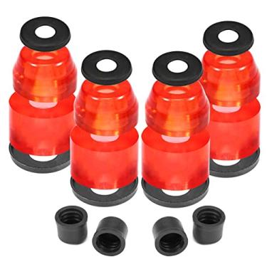 Imagem de Kit de Reconstrução Truck Longboard com Bushing Skate Copos Pivô e Arruelas para 2 Trucks PU uma Pilotagem Estável Suave Adequado a Maioria dos 7 Polegadas