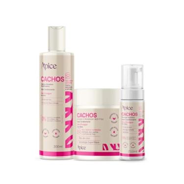 Imagem de Kit Gelatina, Ativador e Mousse Cachos Nova fragrância - Apice