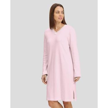 Imagem de Camisola Renda Manga Longa - Lohe, Rosa, GG