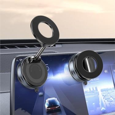 Imagem de Suporte magnético para telefone com sucção a vácuo, suporte dobrável ajustável de 360° para painel de carro para iPhone 17 Pro Max 16 15