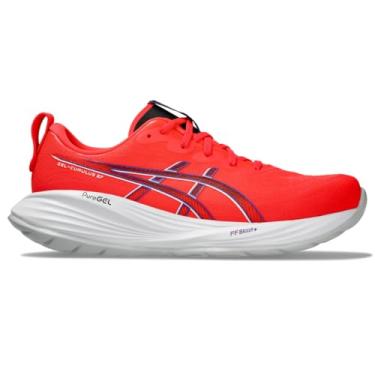 Imagem de ASICS Tênis de corrida masculino Gel-Cumulus 27, Vermelho claro/branco, 39