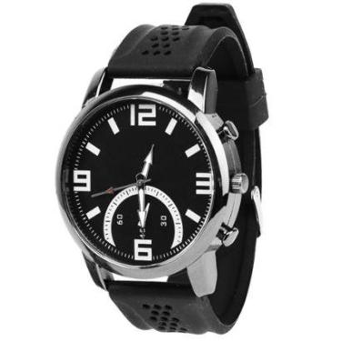 Imagem de Relógio Redondo Masculino Com Pulseira De Borracha-Masculino