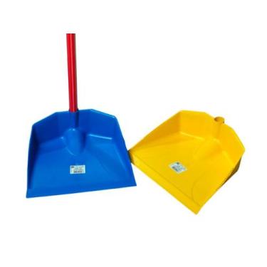 Imagem de Pá de lixo plastica com cabo longo - Plastgran 