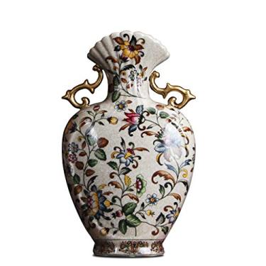 Imagem de Vaso de orelha dupla estilo europeu acessórios para casa retrô ornamentos clássicos americanos novo estilo chinês moldura bogu porcelana