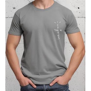 Imagem de Camiseta Camisa de Algodão Adulto Masculina Feminina  Travis Scott Ast