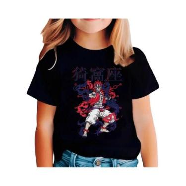 Imagem de Camiseta Infantil Demon Slayer Anime Cartoon De Manga Curta Para Menin