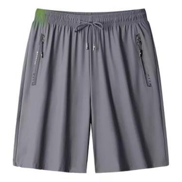 Imagem de Calção Masculino Elástico Secagem Rápida Tecido Mole Academia Treino C