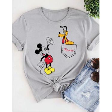 Imagem de Camiseta Blusa Tshirts Desenho Mickey Pluto Algodão Unissex - MB Sport