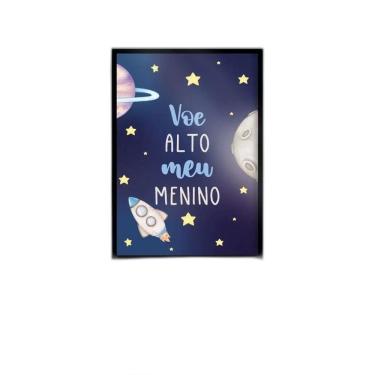 Imagem de Quadro infantil foguete 45x34cm - com vidro