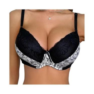 Imagem de Sutiã Sexy De Renda Com Efeito Push up Para Mulheres, Confortável E Fa