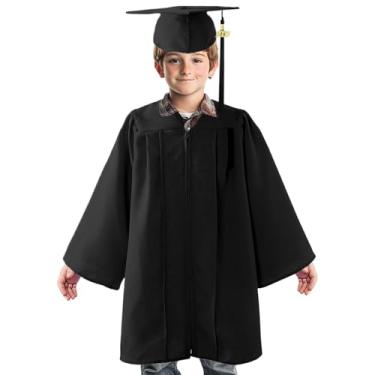 Imagem de Capinho e vestido de crianças, boné e vestido 2025 - Conjunto confortável de tassel de taissel de graduação - Uniformes estabelece fantasia de pós -graduação 2025, roupas de desempenho para meninas me