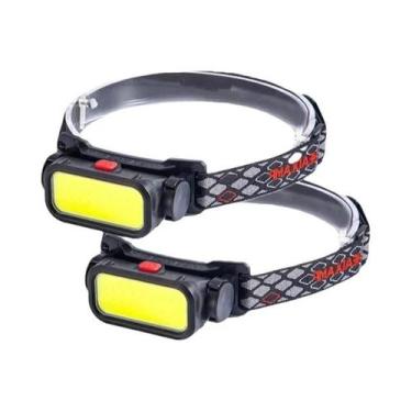 Imagem de Lanterna De Cabeça LED Recarregável Com 4 Modos, USB, À Prova d'Água, 