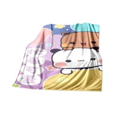 Imagem de Cobertor De Flanela Quente Para Crianças Com Estampa De Urso Em Desenh