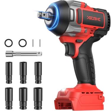 Imagem de Chave de impacto sem fio para bateria MilWaukee M18, pistola de impacto elétrica de 3 velocidades com 6 soquetes, furadeira de impacto para cortador de grama de carro doméstico (sem bateria)