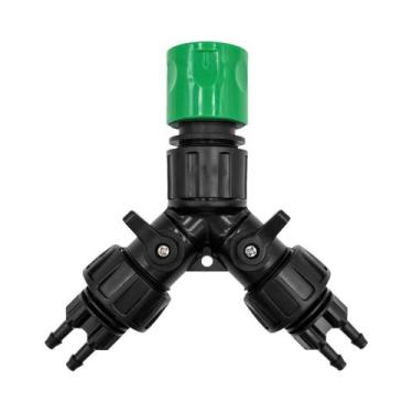 Imagem de Adaptador De Torneira Para Irrigação Por Gotejamento 4 Vias 1/4'' Para