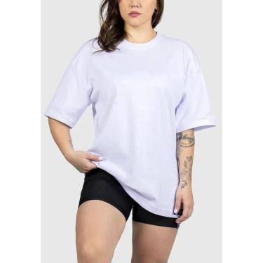 Imagem de Camiseta Oversized Lisa Feminina Perfeita Para Quem Gosta de Liberdade e Estilo - Branca-Feminino