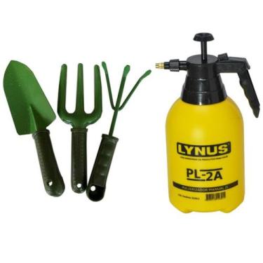 Imagem de Borrifador Pulverizador de Jardim com Kit de Ferramentas Garfo Ancinho