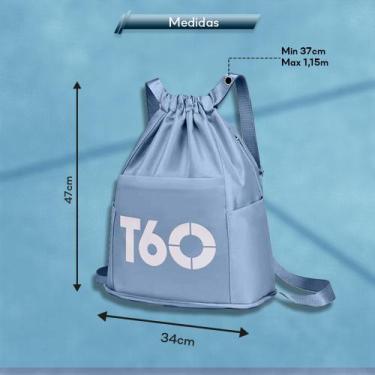 Imagem de Mochila T60 Cinza Impermeável Academia Corrida Viagem Praia, Cinza